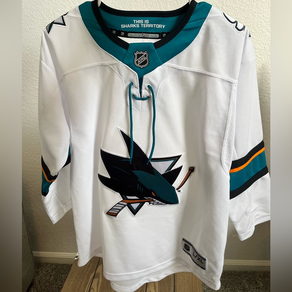 Youth San Jose Sharks White Away Jerseysey